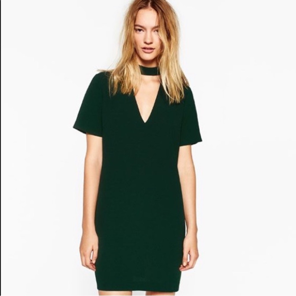 Zara Emerald Green Keyhole Dress